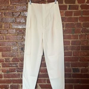 Free People Vegan White Leather Pants